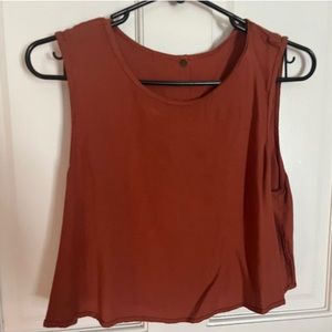 Burnt orange swing tank